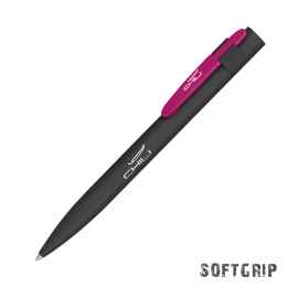 Ручка шариковая 'Lip SOFTGRIP', черный с фуксией, Цвет: черный с фуксией