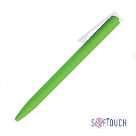 Ручка шариковая 'Clive', покрытие soft touch, зеленое яблоко с белым, Цвет: зеленое яблоко с белым