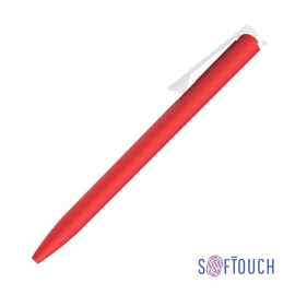 Ручка шариковая 'Clive', покрытие soft touch, красный с белым, Цвет: красный с белым