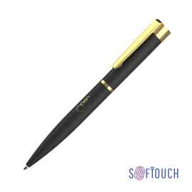 Ручка шариковая 'Alice', покрытие soft touch, черный с золотом, Цвет: черный с золотом
