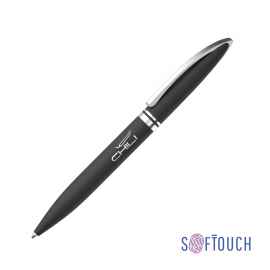 Ручка шариковая 'Rocket', покрытие soft touch, черный, Цвет: черный