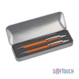Набор 'Ray' (ручка+карандаш), покрытие soft touch, оранжевый, Цвет: оранжевый