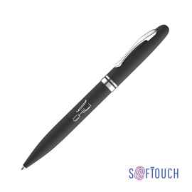 Ручка шариковая 'Moon', покрытие soft touch, черный, Цвет: черный