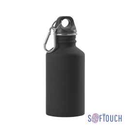Бутылка для воды 'Финиш', покрытие soft touch 500 мл, черный, Цвет: черный