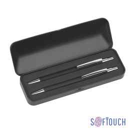 Набор 'Ray' (ручка+карандаш), покрытие soft touch, черный, Цвет: черный