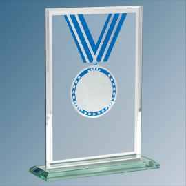 1807-000 Награда из стекла 'Медаль', 12х19 (прозрачный), Цвет: прозрачный, Размер: 12х19