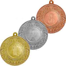 3660-050 Медаль Мильтон 1,2,3 место, золото, Цвет: Золото