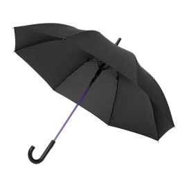 Зонт-трость Quantum, черный/фиолетовый, Цвет: черный, фиолетовый, Размер: 120x860x45