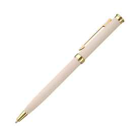 Шариковая ручка Benua, бежевая/позолота, Цвет: бежевый, золотой, Размер: 11x135x8