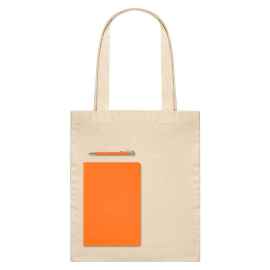 Подарочный набор Lite, оранжевый (шоппер, ежедневник, ручка)