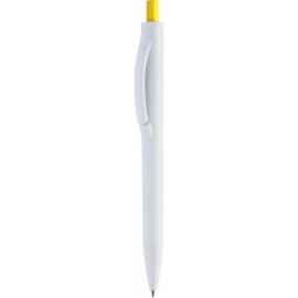 Ручка IGLA COLOR Белая с желтой кнопкой 1033.04