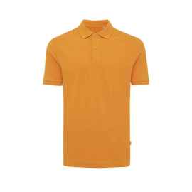 Рубашка поло Iqoniq Yosemite из переработанного хлопка-пике, унисекс, 220 г/м², Оранжевый, Цвет: солнечный оранжевый,, Размер: Длина 73 см., ширина 54 см., высота 0,5 см., диаметр 0 см.