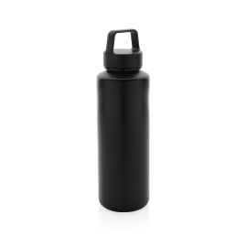 Бутылка с ручкой из переработанного полипропилена RCS, 500 мл, Черный, Цвет: черный,, Размер: , высота 22,5 см., диаметр 6,6 см.