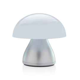 Беспроводная настольная лампа Luming из переработанного пластика RCS, IPX4, Серый, Цвет: серый,, Размер: , высота 11,2 см., диаметр 11,5 см.