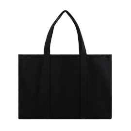 Большая сумка-шоппер VINGA Hilo из переработанного неокрашенного канваса AWARE™, 400 г/м², Черный, Цвет: черный,, Размер: Длина 49,5 см., ширина 18 см., высота 37 см., диаметр 0 см.