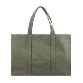 Большая сумка-шоппер VINGA Hilo из переработанного неокрашенного канваса AWARE™, 400 г/м², Зеленый, Цвет: зеленый,, Размер: Длина 49,5 см., ширина 18 см., высота 37 см., диаметр 0 см.