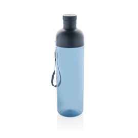 Герметичная бутылка для воды Impact из rPET RCS, 600 мл, Синий, Цвет: темно-синий,, Размер: , высота 24,3 см., диаметр 6,5 см.