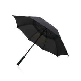 Зонт-трость антишторм Swiss Peak Tornado из rPET AWARE™, d116 см, Черный
