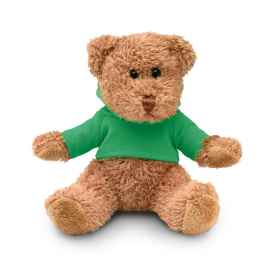 Медведь плюшевый в футболке, зеленый, Цвет: зеленый, Размер: 13x15 см