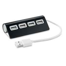 USB хаб на 4 порта, черный, Цвет: черный, Размер: 9x3.7x2 см