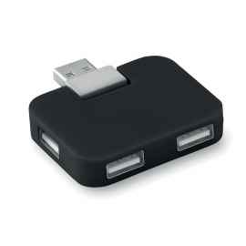 USB разветвитель, черный, Цвет: черный, Размер: 5x4.1x1 см