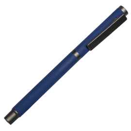 Ручка шариковая TRENDY, синий/темно-серый, металл, пластик, софт-покрытие, Цвет: синий, серый