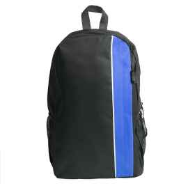 Рюкзак PLUS, чёрный/синий, 44 x 26 x 12 см, 100% полиэстер 600D, Цвет: черный, ярко-синий, Размер: 44 x 26 x 12 см