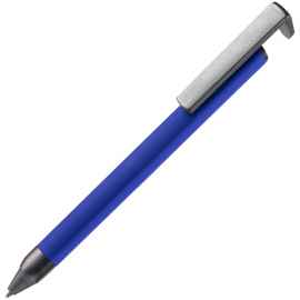 Ручка шариковая Standic с подставкой для телефона, синяя, Цвет: синий