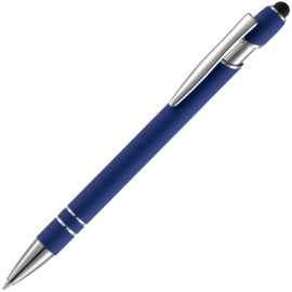 Ручка шариковая Pointer Soft Touch со стилусом, темно-синяя, Цвет: синий, темно-синий