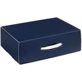 Коробка Matter Light, синяя, с белой ручкой, Цвет: белый, синий