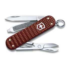 Нож-брелок VICTORINOX Classic SD Precious Alox 'Hazel Brown', 58 мм, 5 функций, коричневый