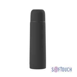 Термос 'Крит' 500 мл, покрытие soft touch, черный, Цвет: черный