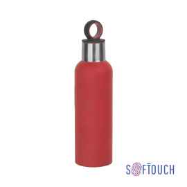 Термобутылка 'Силуэт' 500 мл, покрытие soft touch, Красный, Цвет: красный