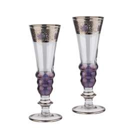 Набор для шампанского 'Эперне', 2 бокала, фиолетовый, Цвет: фиолетовый