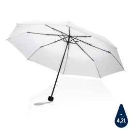 Компактный зонт Impact из RPET AWARE™, d95 см, Белый, Цвет: белый, Размер: , высота 56 см., диаметр 95 см.