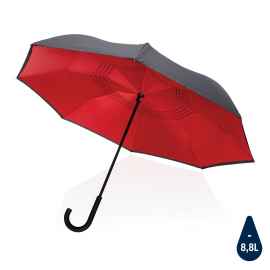 Двусторонний зонт Impact из RPET AWARE™ 190T, d105 см, красный, Цвет: красный, Размер: , высота 76 см., диаметр 105 см.