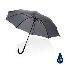Автоматический зонт-трость Impact из RPET AWARE™, d103 см, Серый, Цвет: темно-серый, Размер: , высота 84 см., диаметр 103 см.