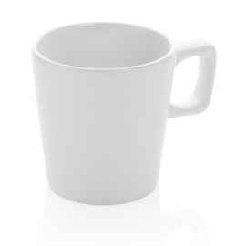 Керамическая кружка для кофе Modern, Белый, Цвет: белый, Размер: Длина 8,4 см., ширина 6,6 см., высота 8,9 см., диаметр 8,4 см.