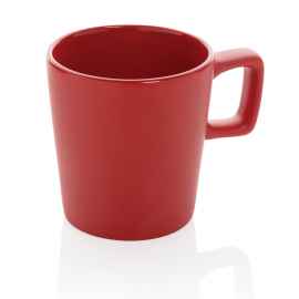 Керамическая кружка для кофе Modern, Красный, Цвет: красный, Размер: Длина 8,4 см., ширина 6,6 см., высота 8,9 см., диаметр 8,4 см.