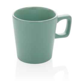 Керамическая кружка для кофе Modern, Зеленый, Цвет: зеленый, Размер: Длина 8,4 см., ширина 6,6 см., высота 8,9 см., диаметр 8,4 см.
