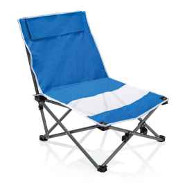 Складное пляжное кресло с чехлом, синий, Цвет: синий, Размер: Длина 51 см., ширина 49 см., высота 64 см.