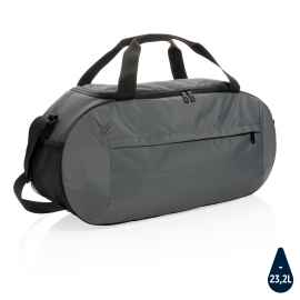 Спортивная сумка Impact из RPET AWARE™, темно-серый, Цвет: темно-серый, Размер: Длина 58 см., ширина 19 см., высота 26,5 см.