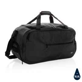 Спортивная сумка Swiss Peak из RPET AWARE™, Черный, Цвет: черный, Размер: Длина 61 см., ширина 27 см., высота 31 см.