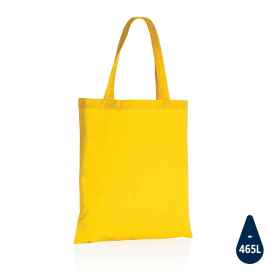 Сумка для покупок Impact из переработанного хлопка AWARE™, 145 г, желтый,, Цвет: желтый, Размер: Длина 38 см., ширина 3 см., высота 43 см.