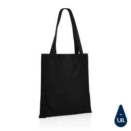 Плотная сумка-шоппер Impact из RPET AWARE™, черный,, Цвет: черный, Размер: Длина 38 см., ширина 0,1 см., высота 42 см.
