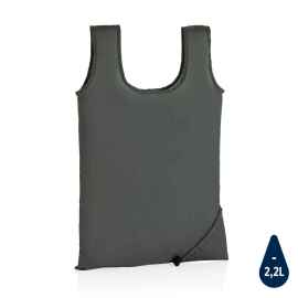 Плотная складная сумка-шоппер Impact из RPET AWARE™, Серый, Цвет: темно-серый, Размер: Длина 38 см., ширина 0,1 см., высота 41,5 см.