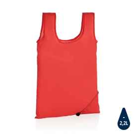 Плотная складная сумка-шоппер Impact из RPET AWARE™, Красный, Цвет: красный, Размер: Длина 38 см., ширина 0,1 см., высота 41,5 см.