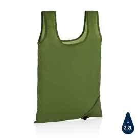 Плотная складная сумка-шоппер Impact из RPET AWARE™, Зеленый, Цвет: зеленый, Размер: Длина 38 см., ширина 0,1 см., высота 41,5 см.