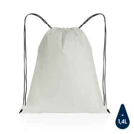 Плотный рюкзак на шнурке Impact из RPET AWARE™, белый,, Цвет: белый, Размер: Длина 36 см., ширина 0,1 см., высота 44 см.