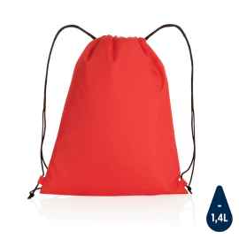 Плотный рюкзак на шнурке Impact из RPET AWARE™, красный, Цвет: красный, Размер: Длина 36 см., ширина 0,1 см., высота 44 см.